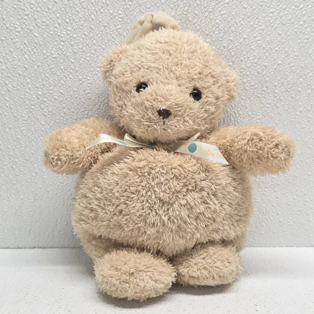 Child of Mine Carter's Teddy Bear Crib Pull Musical Plush Baby Hugs Bow